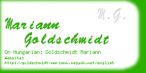 mariann goldschmidt business card